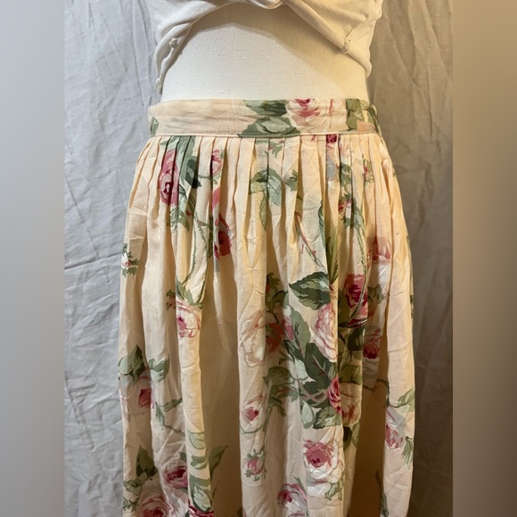 VINTAGE AVON Classy Spring Summer Cottagecore Floral Pink Maxi Skirt - Picture 3 of 8